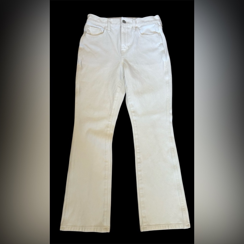 Banana Republic Ecru High-Rise Crop Boot Jeans Size 8